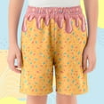 thumbnail image 2 of Bysome Boys Girls Icecream Shorts Size 13-14 Years Casual Soft Shorts Ice Cream Print High Waist With Pockets Summer Beach Kids Short Light Pink, 2 of 4