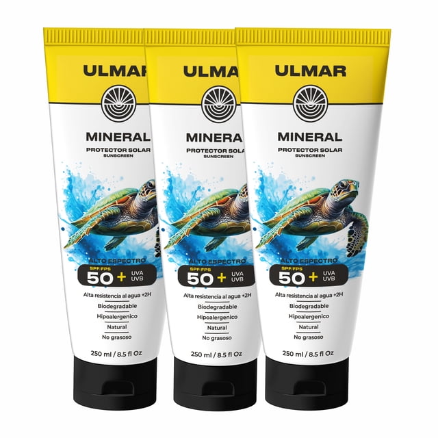 Pack Trio Protector Solar Mineral Ulmar Fps50 Familiar 250ml 3pzs