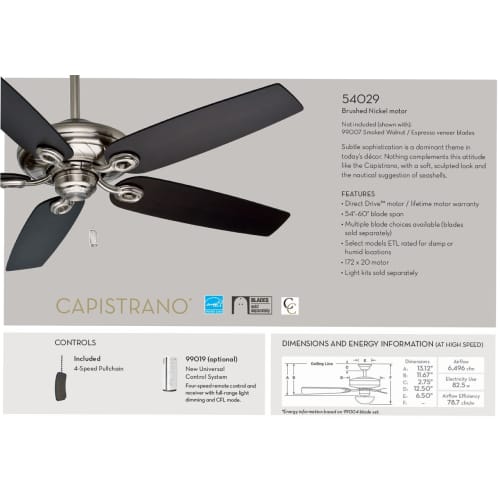 Casablanca Capistrano Capistrano 54 60 5 Blade Energy Star