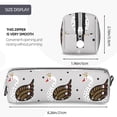 thumbnail image 3 of Yiaed Cute Swan Print Leather Pencil Case - Leather Pen Pencil Holder - Elegant & Practical Pencil Pouch for Work & Office, 3 of 7
