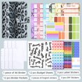 thumbnail image 3 of HUJIANN New Leopard Print A6 Binder Notebook - 6-Ring Refillable Budget Planner with Pockets, Budget Sheets & Stickers for Cash Management & Note-Taking KY618-897, 3 of 6