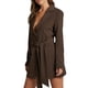 thumbnail image 2 of Conjunto de Blazer con Cinturón para Mujer, Gabardina Formal de Trabajo, Vestido Blazer Cruzado de Larga con Cinturón Café XXL, 2 of 8
