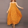 thumbnail image 2 of Leutsin Robe d'Été Décontractée pour Femme Grande Taille Sans Manches Ample à Imprimé Floral Longue Maxi de Plage Évasée, 2 of 8