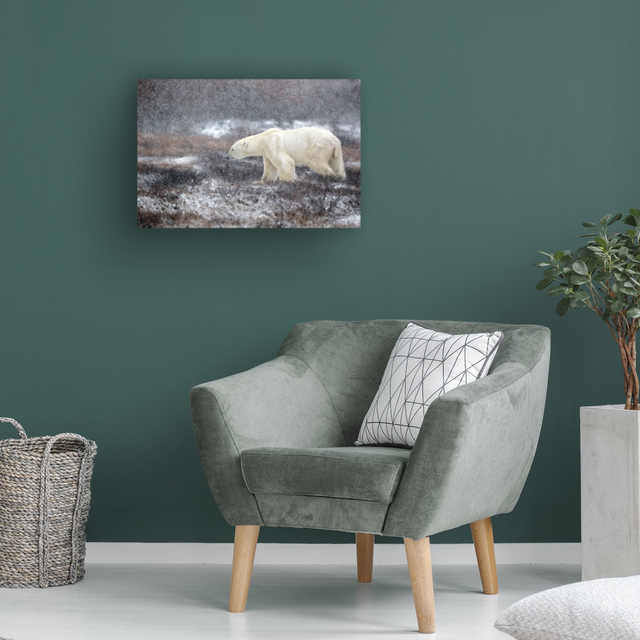 Canvas Wall Art - Alessandro Catta 'Snowing Time' Wall Art for Living Room, Bedroom, or Office Décor by Trademark Fine Art - 24 x 16 Inches