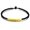 Black String, variant on Fine Real 24K Yellow Gold Bracelet 3D Six-word Motto Bead Cord Weave Bracelet-Red String-19cm/7.5inch