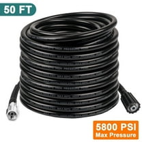 Super Flex Pressure Washer Hose, 5800 PSI 20 FT 50 FT x 1/4 Kink Resistant High Pressure Hose, Power Washer Hose, Heavy Duty M22-14mm x 3/8" Quick Connect