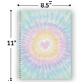 thumbnail image 5 of Softcover Love To Tie Dye 8.5" x 11" Trendy Spiral Notebook/Journal, 120 Wide Ruled Pages, Durable Gloss Laminated Cover, White Wire-o Spiral. Made in the USA, 5 of 5