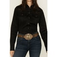 thumbnail image 3 of Shyanne Women's Poplin Embroidered Long Sleeve Button-Down Stretch Western Shirt - SRSP25W96-BLK   US, 3 of 4