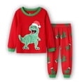 thumbnail image 4 of Conjuntos de Pijamas de Navidad para niñas, ropa de dormir de dinosaurio para bebés y niños de 2 a 7 años, novedad, 4 of 4