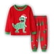 thumbnail image 4 of Conjuntos de Pijamas de Navidad para niñas, ropa de dormir de dinosaurio para bebés y niños de 2 a 7 años, novedad, 4 of 4