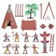 thumbnail image 2 of 43 Miniature Indian Model Figure Model Decorated Cowboy Indian Fi, 2 of 5
