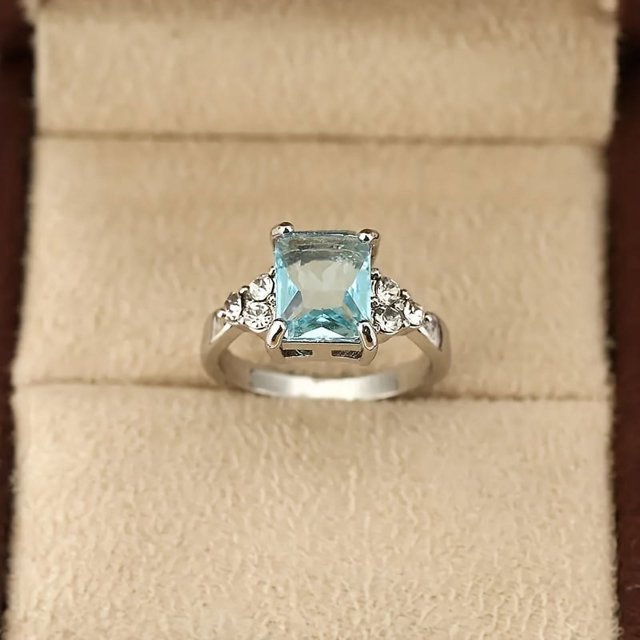 Stunning Square Zircon Bridal Ring - Perfect for Engagement, Wedding, and Anniversary Gifts
