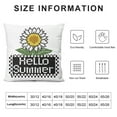 thumbnail image 6 of Acheng Hello Summer Sunflower Pillow Covers Black and White Buffalo Check Plaid Home Decor Throw Pillow Cases Yellow Floral Farmhouse Outdoor Sofa Couch Cushion Cover,Set of 2 White, 6 of 6