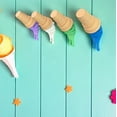 thumbnail image 2 of 1 juego de divertidos ganchos for helado 3D | Decoración colorida del hogar | Ganchos for toallas de piscina y toallas de cocina, 2 of 2