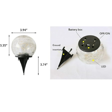 

Solar Crack Ball Lamp Courtyard Buried Ice Ball Lamp Waterproof Garden Ornaments Plug-in Lamp Ball Courtyard Decoration Ornaments