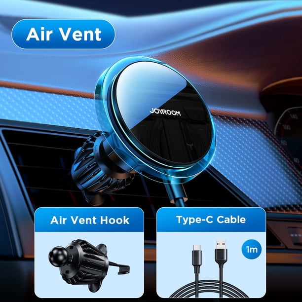 Joyroom-soporte magnético de teléfono para coche, cargador inalámbrico para iPhone 14, 13, 12 Pro Max, carga rápida, luz azul xuanjing unisex