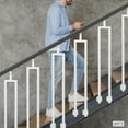 thumbnail image 4 of Premium Stair Railing Posts (4pcs), 100cm Iron Posts with Baked Paint, 180° Adjustable Top Bracket, Easy-Clean Surface, Suitable for Mobility-Impaired Users/Deck/Balcony, 4 of 17