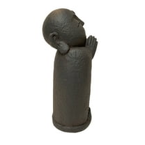 Hi-Line Gifts Lucky Japanese Praying Jizo Outdoor Garden Statue - 18.5"