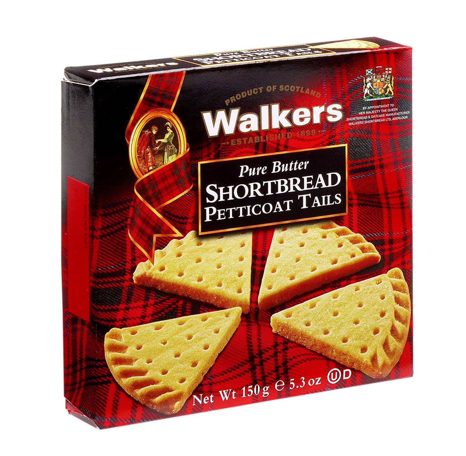 Walkers Petticoat Tails Shortbread Cookies, 5.3 Ounces (Pack of 6