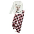 thumbnail image 3 of Parent-child Clothing  Christmas Pajamas Set  Long Sleeves + Trousers, Elk Pattern Festive Accessory, 3 of 10
