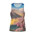 thumbnail image 4 of Easygdp Cherry Blossoms Men's Tank Top, Sleeveless Muscle T Shirts, Breathable, Quick-Dry, Loose for Gym, Running, Fitness - 4X-Large, 4 of 9