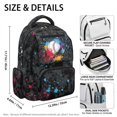 thumbnail image 4 of FKELYI 17 Inch Schoolbag for Kids Backpacks Black Splatter Baseball Print Primary School Bookbag with Multi-Pockets Travel Rucksack Lightweight Knapsack for Hiking, 4 of 7