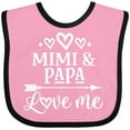 thumbnail image 3 of Inktastic Mimi and Papa Love Me Boys or Girls Baby Bib, 3 of 4