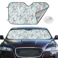 thumbnail image 2 of Fotbe Tropical Flamingo Car Windshield Sunshade | Sun Visor Protector Front Window Shade, Keeps Out UV Rays, Keeps Your Vehicle Cool-, 2 of 7