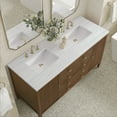 thumbnail image 3 of James Martin Vanities 485-V60d-3Af Myrrin 60" Double Basin Wood Vanity Set - White, 3 of 7