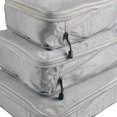 thumbnail image 2 of Bolsas De Almacenamiento De Viaje Bolsa para guardar ropa, 3 uds., comprimible, plegable, para vacaciones familiares, esquí (gris), 2 of 6