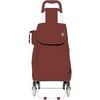 Chocolate Polyester Rolling Shopping Trolley