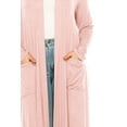 thumbnail image 5 of Women's Plus Size, Casual Long Open Front Drape Lightweight Duster Sweater Cardigan., 5 of 6