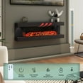 thumbnail image 2 of Mondawe Stylish Electric Fireplace with 50" Suspended LED Light Mantel with Remote Control, 2 of 8