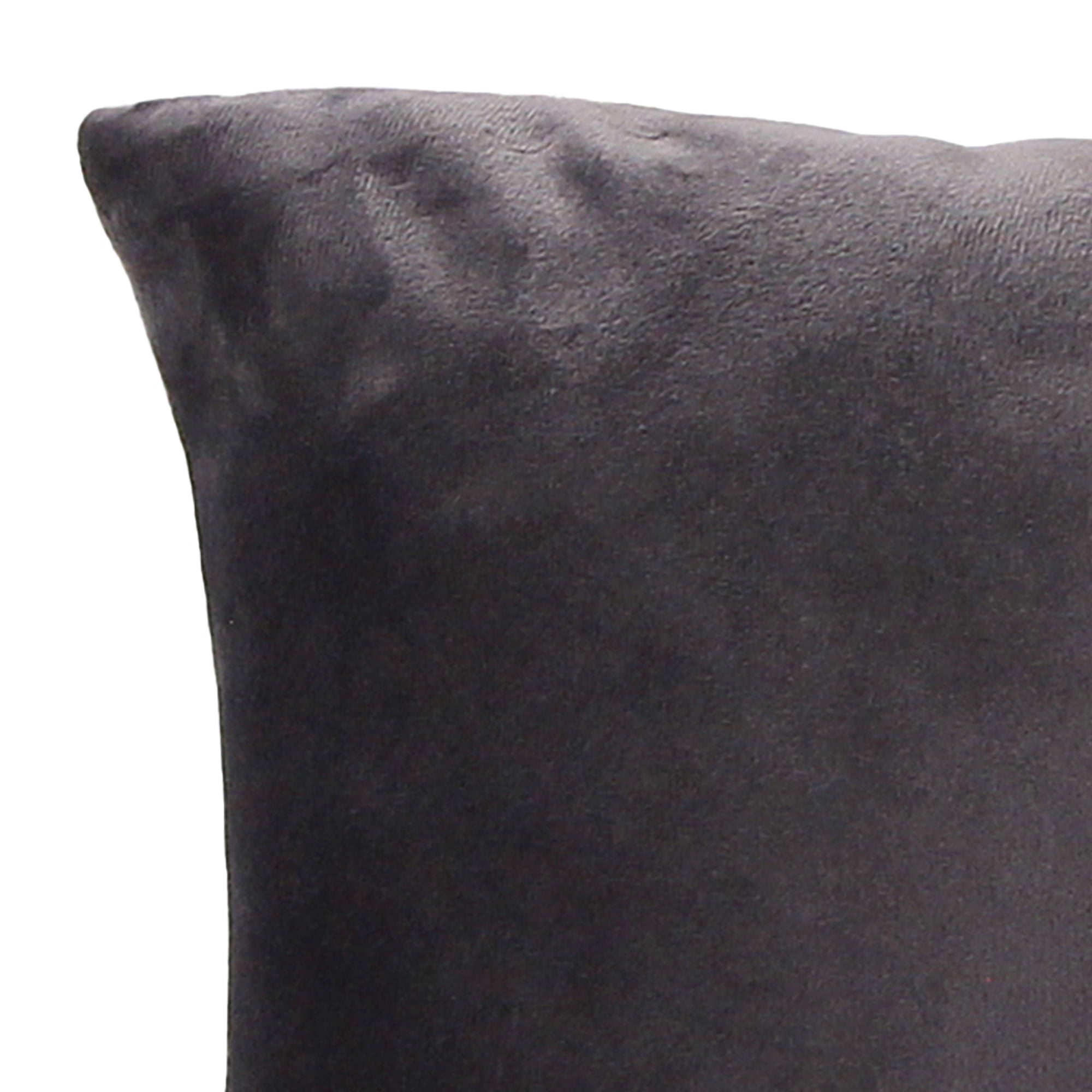 Jordan Manufacturing 20" x 14" Dark Gray Solid Rectangular Tufted Decorative Lumbar Throw Pillow with Fabric Button