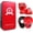 Red, variant on CYFIE 3-in-1 Boxing Stuff with Boxing Gloves & Taekwondo Kick Pad, Punching Mitts for Kids Youth, MMA Karate Muay Thai Training,Black
