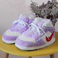 thumbnail image 5 of Sneakers-like Plush Slippers Creative Wrapping Fuzzy Warm Winter Indoor Drag Shoes Cotton Shoes, 5 of 5