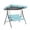 Sky Blue, variant on 3-Seater Swing Canopy Replacement and Seat Cover, 74.8x52x5.9 Inch Canopy Top with 59x19.7x3.9 Inch Seat Cover for Outdoor Patio and Garden Swings, Swing Not Included -Navy