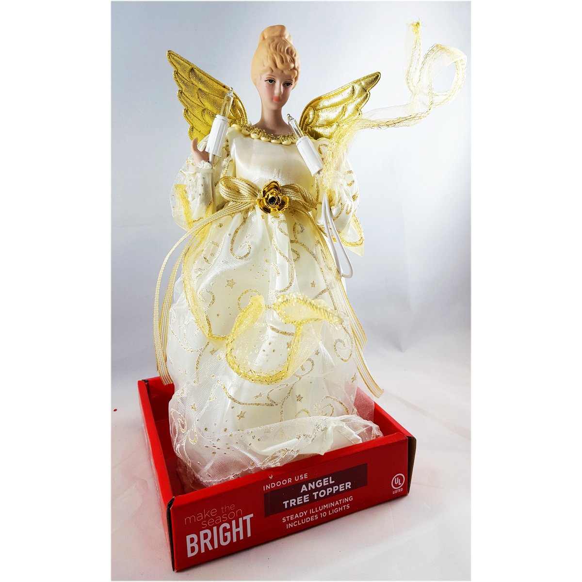 Angel Tree Topper Gold/Ivory