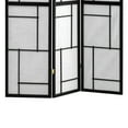 thumbnail image 4 of Stylish 3 Panel Wooden Folding Screen, Black, 4 of 5