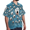 thumbnail image 2 of Tiny teeth Men's Short Sleeve Beach Shirts Button Down Poplin Casual Printed Summer Unisex, 2 of 6