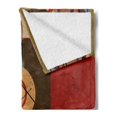 thumbnail image 2 of Modern Art Soft Flannel Fleece Throw Blanket, Retro Surreal Abstract Circular and Square Shaped Artwork Lines on Murky Base, Cozy Plush for Indoor and Outdoor Use, 50" x 60", Multicolor, by Ambesonne, 2 of 5