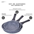 thumbnail image 4 of Sartenes Antihaderente Granito Kochstelle set de con 3 con mango de Silicón Kochstelle SET SARTENES GRANITO, 4 of 8