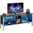thumbnail image 4 of Bestier TV Stand for 70 inch TV, Modern Marble Gaming Entertainment Center with LED Lights, Wood TV Stand with My Lux Decor Round, 4 of 6