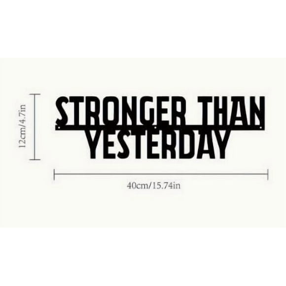 KAKOWELY Inspirational Metal Quote Sign for Workout Motivation Home Decor Fitness Wall Art Gym Room Decoration Motivational Sign,15.75X"X4.72"X0.04"