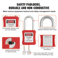 thumbnail image 4 of Lockout Tagout Locks Set,10 PCS Safety Lockout Padlocks,Lock Out Tag Out Safety Pa G14197, 4 of 8