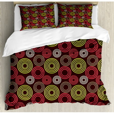 Geometric Duvet Cover Set Colorful Funky Vortex Stripes