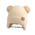 thumbnail image 3 of ZACPNCV Kids Winter Plush Hat Warm Knit Hairball Thick Ski Head Cap for Girls Boys White Free Size, 3 of 4