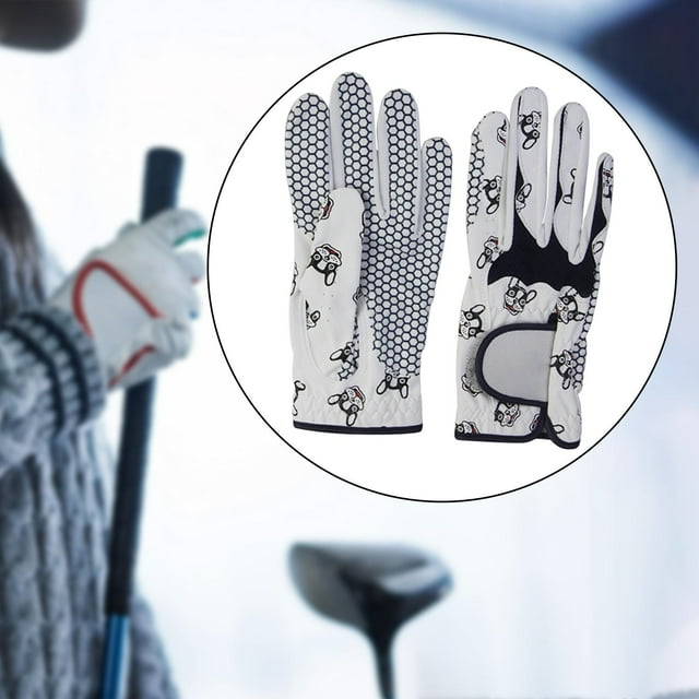 2 guantes de golf para niños, accesorio portátil, multiusos, flexible, de secado rápido. L