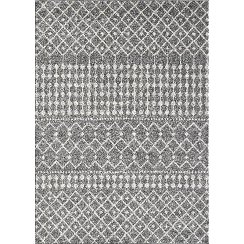 Totti Grid 9' x 12' Rectangular Polypropylene Geometric Rug in