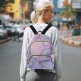 thumbnail image 7 of JIALIOU Mini Backpack Purse for Women Quilted Casual Daypack Small Travel Shoulder Bag, Lilac Marble, 7 of 7